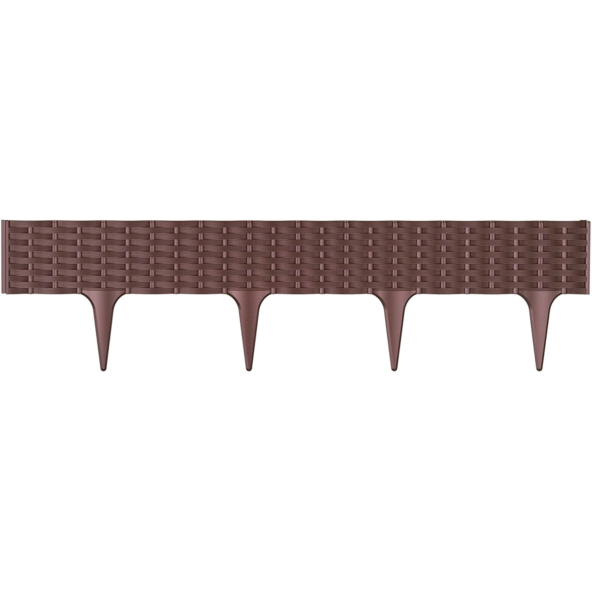 Frontera de cesped Prosperplast "Ibra" para jardin de plastico 3,90m en color chocolate