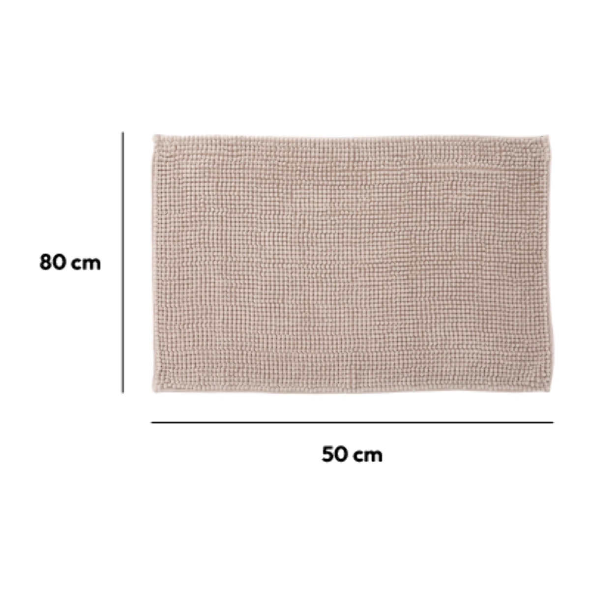 Tapis de bain 50x80cm "Colorama" beige naturel