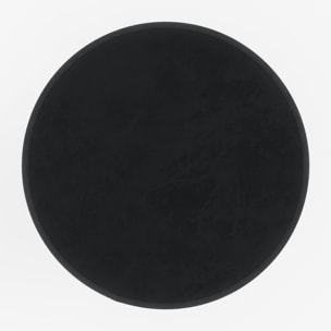 Lot de 2 tabourets de bar 73 cm en velours noir - Kendal