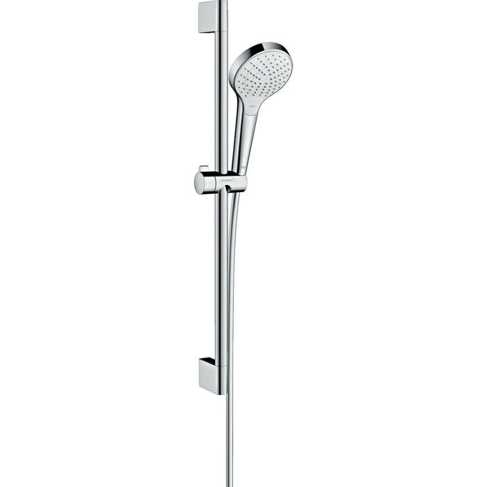 Set de douche Vario EcoSmart avec barre Unica'Croma 65 cm blanc/chromé Croma Select