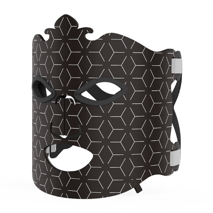 Maschera facciale in silicone per trattamento con luce LED con 7 colori, 5 livelli di intensità e telecomando.