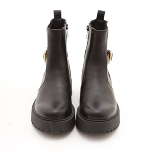 STIVALETTO ELASTICI BASSO FIBBIA CHOCOLA' NERO