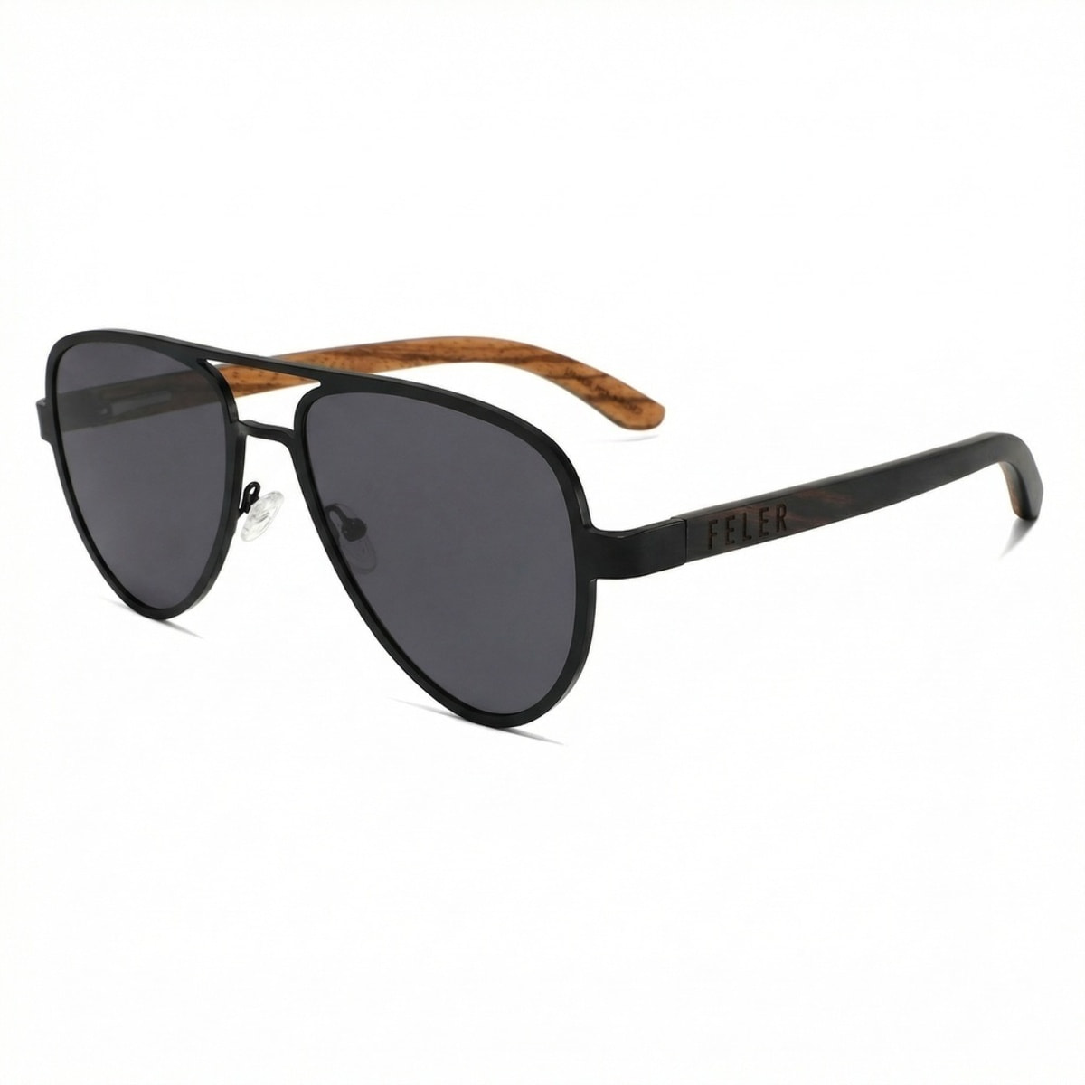 Gafas de Sol Feler 1803-11 Polarizadas de Madera Unisex 56 mm