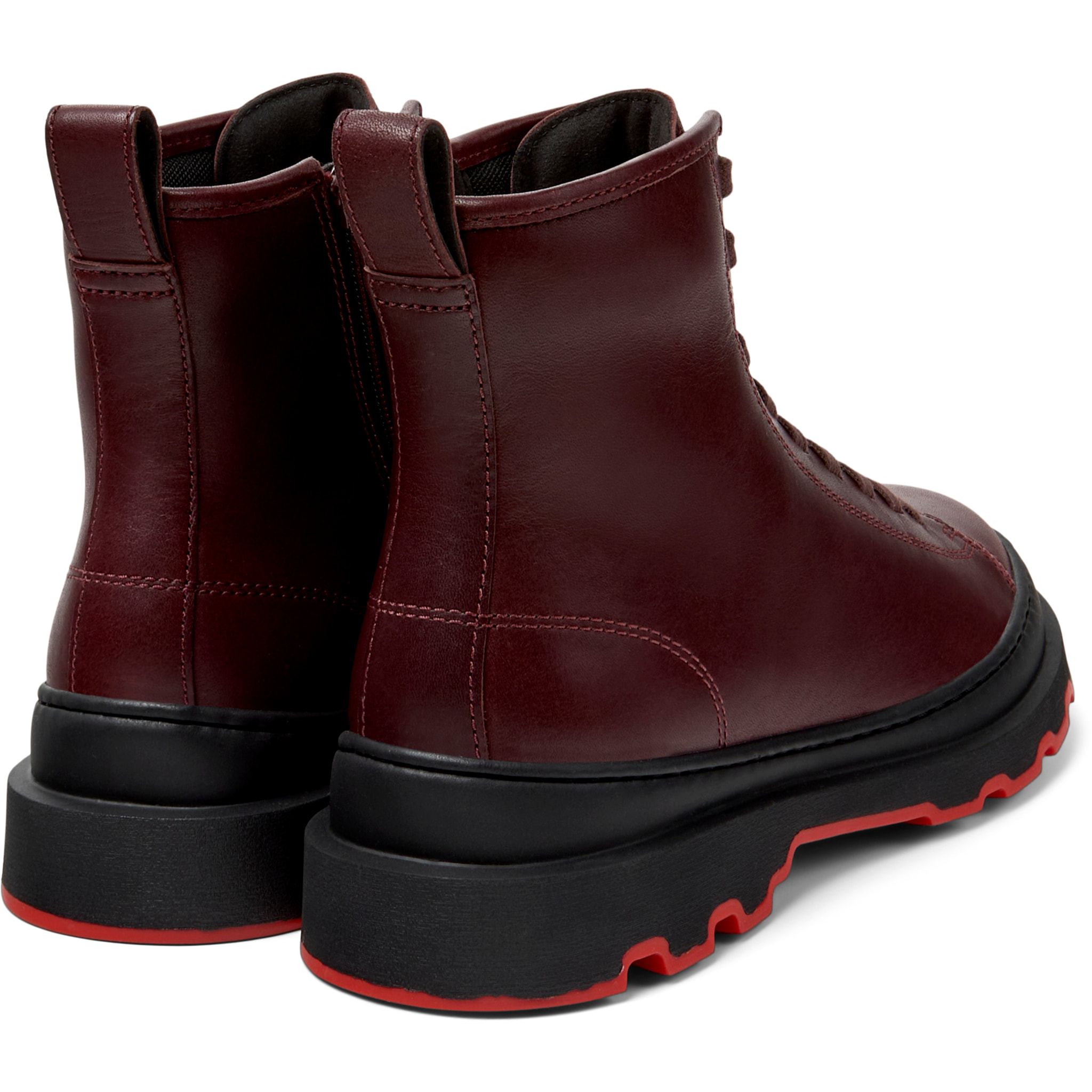 Botines - CAMPER Brutus+ - Burdeos - Cuero liso