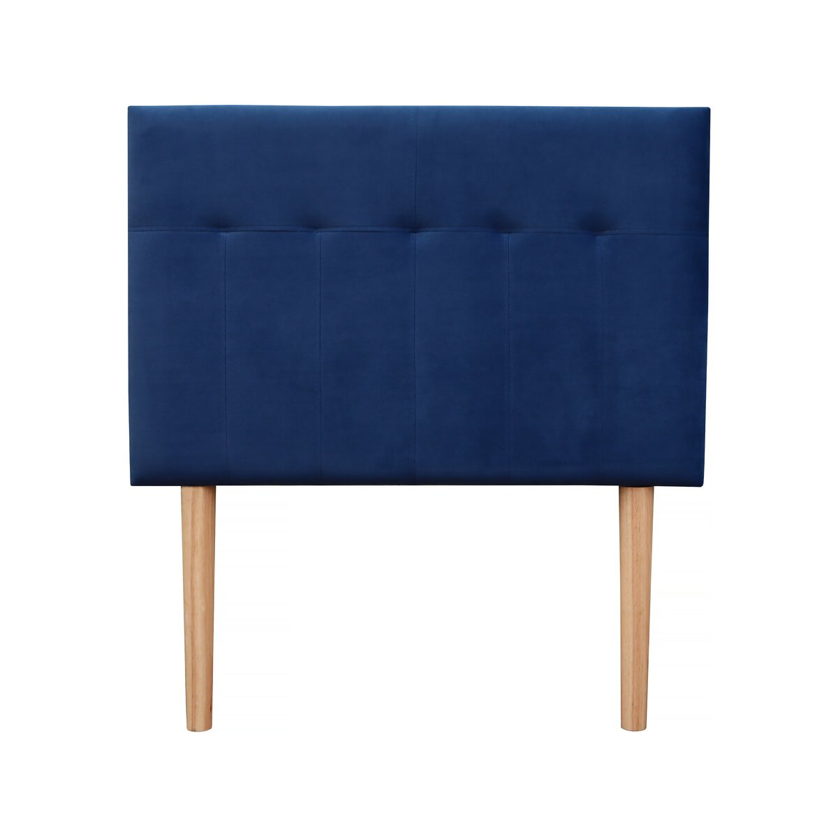 Tête de lit capitonnée en Velours "Lya" - 90 x 100 cm - Bleu foncé