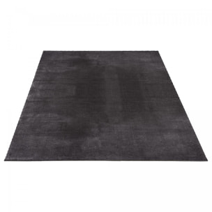 Tapis longs poils shaggy tissé motif uni MITA