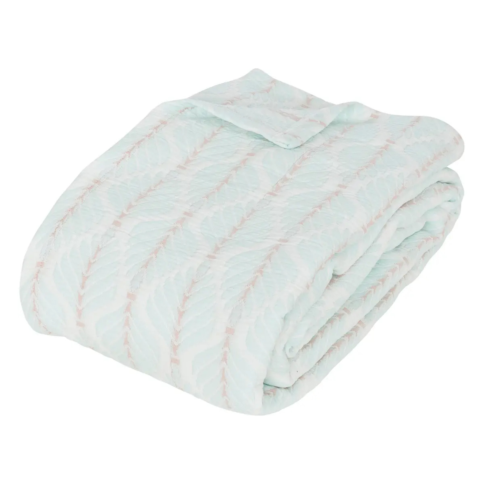 Dessus de lit "Wild" jacquard bleu clair 240x260cm