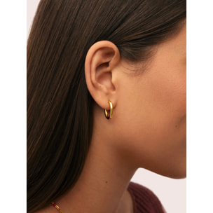 Pendientes Aro Bonnet Acero Baño Oro