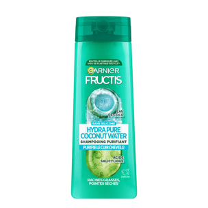 Lot de 12 - Garnier Fructis Shampooing Hydra Pure coconut water 300ml