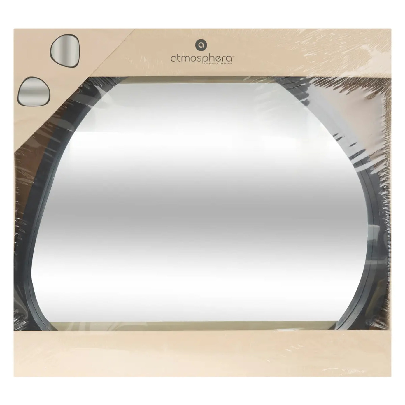 Miroir "Wayne" noir 63x57cm