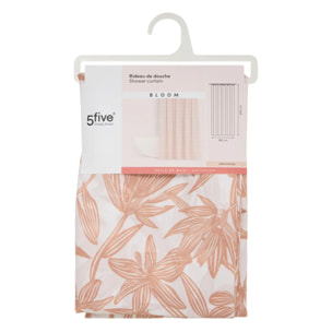 Rideau de douche Bloom rectangulaire 180x200cm rose