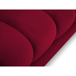 Méridienne droite "Bali" en velours rouge