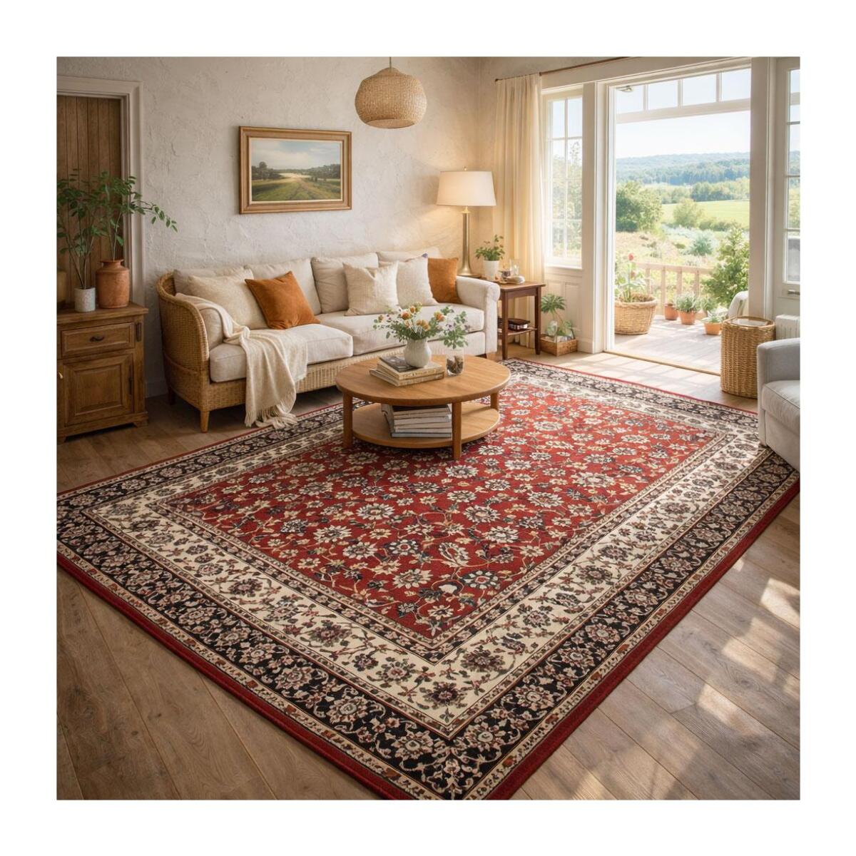 Tapis oriental tissé motif ancestral SILO