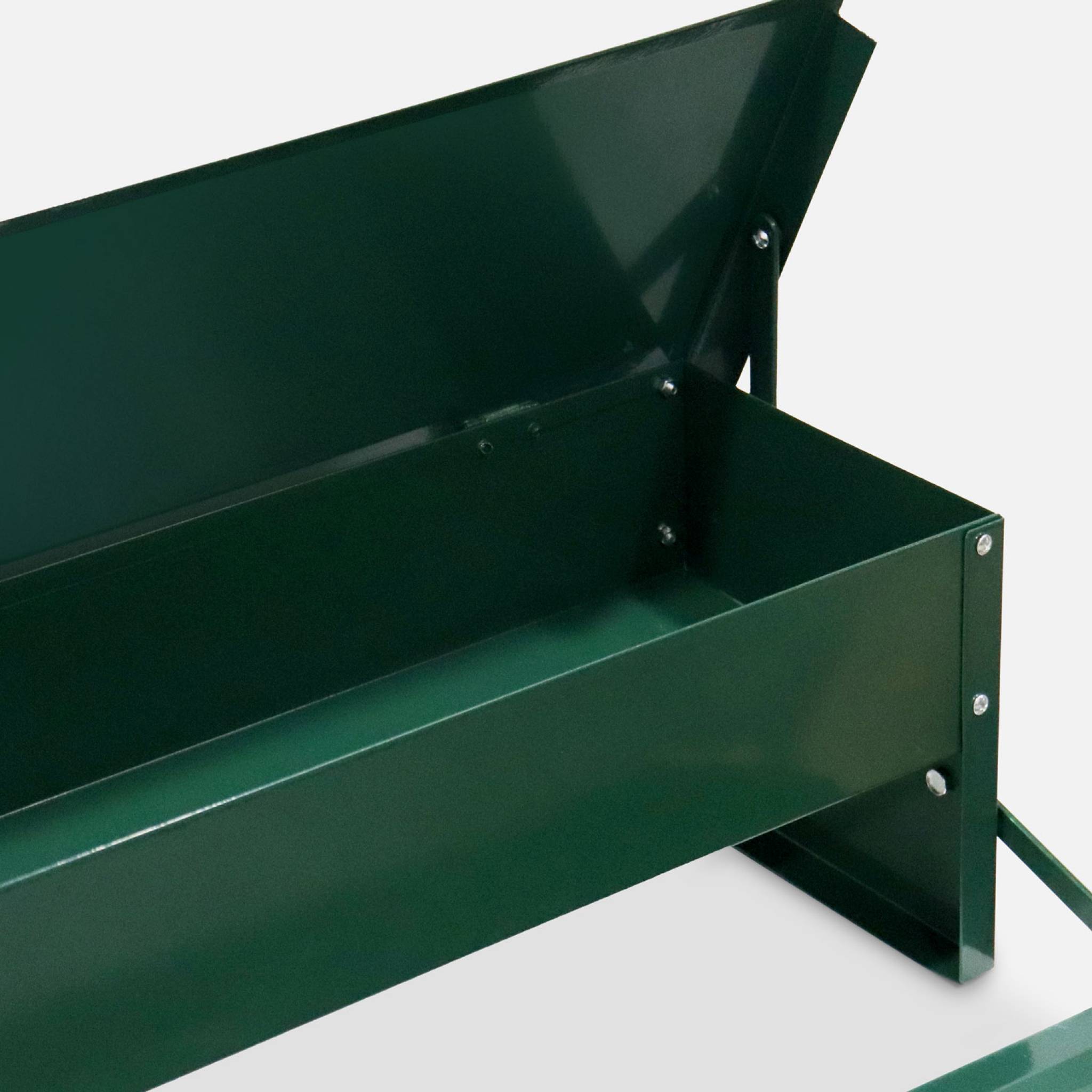 Mangeoire automatique pour poules - distributeur à pédale - capacité de 5kg - acier galvanisé