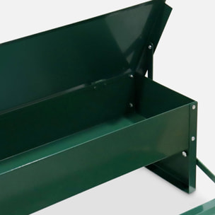 Mangeoire automatique pour poules - distributeur à pédale - capacité de 5kg - acier galvanisé