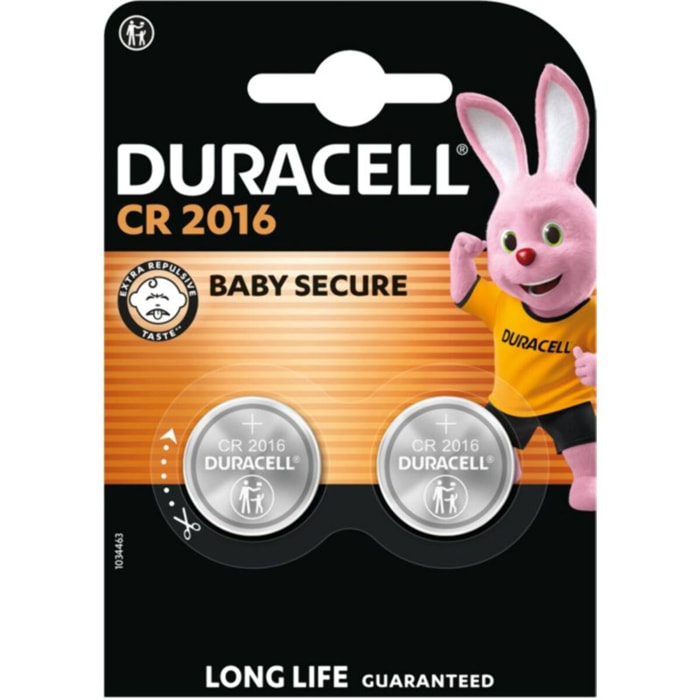Pile DURACELL DL/CR 2016, pack de 2 unités