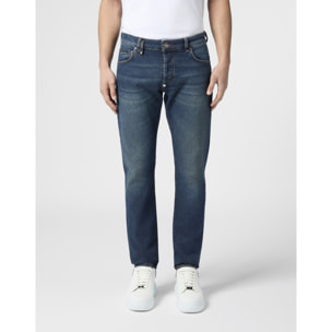 PHILIPP PLEIN Super Straight Cut Jeans Basic Cocco Label