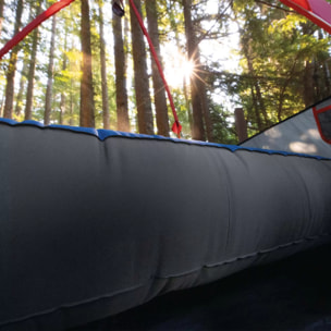 Intex 64013 - Materasso Gonfiabile Camping Matrimoniale in TPU, Blu, con Pompa Elettrica Portatile, 152x203x22 cm