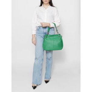 Borsa a mano da donna Made in Italy - Modello Ereba - 100% pelle - 38.0 x 30.0 x 12.0 cm