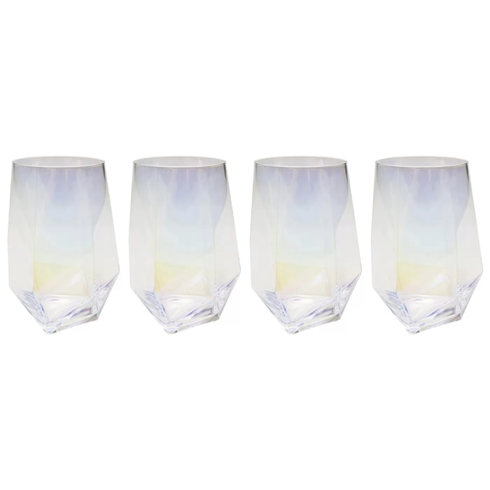 Verres à eau Diamond 15cm set de 4 Kare Design