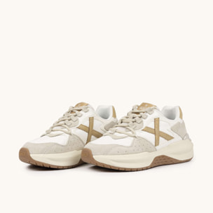 Zapatilla de Diseño Futurista en Tonos Pastel y Arena MUNICH NEXA WMN 23