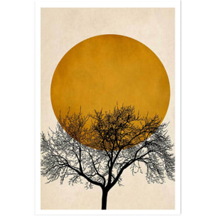 Affiche dessin arbre et sérénité Affiche seule