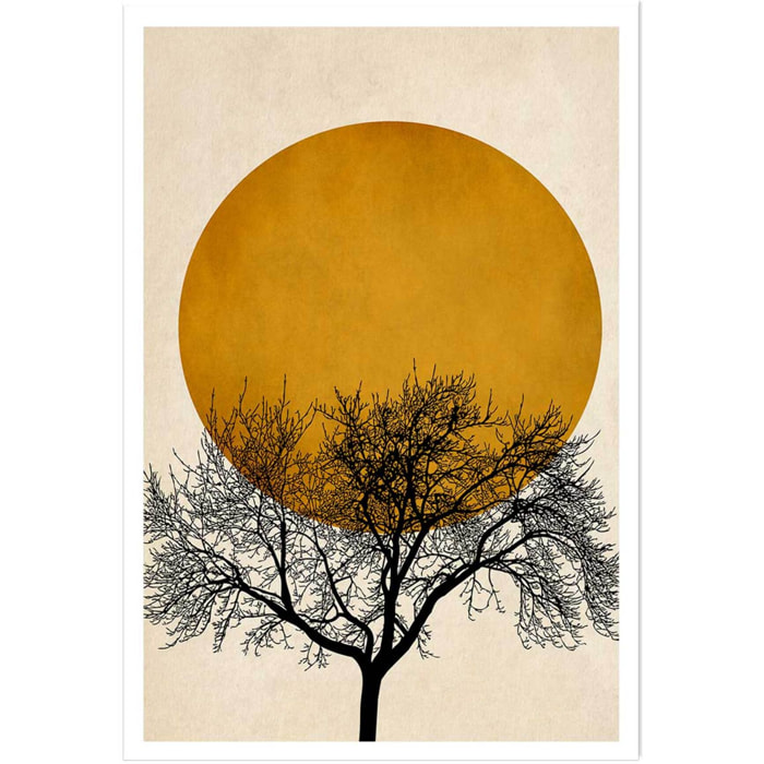 Affiche dessin arbre et sérénité Affiche seule