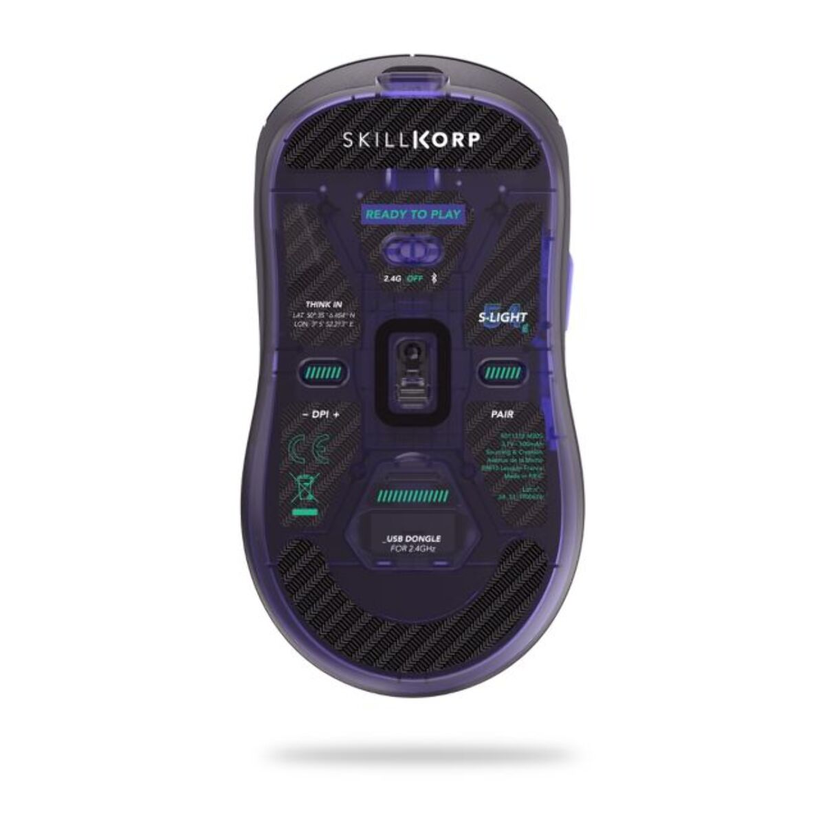 Souris Gamer Sans Fil SKILLKORP M20 Noir Ultimate 1K