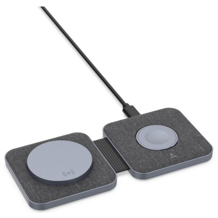 Chargeur ADEQWAT sans fil MagSafe 2 en 1 plat pliable 15W