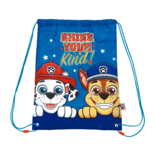 Zainetto leggero sacca scarpe Paw Patrol Lui Blu