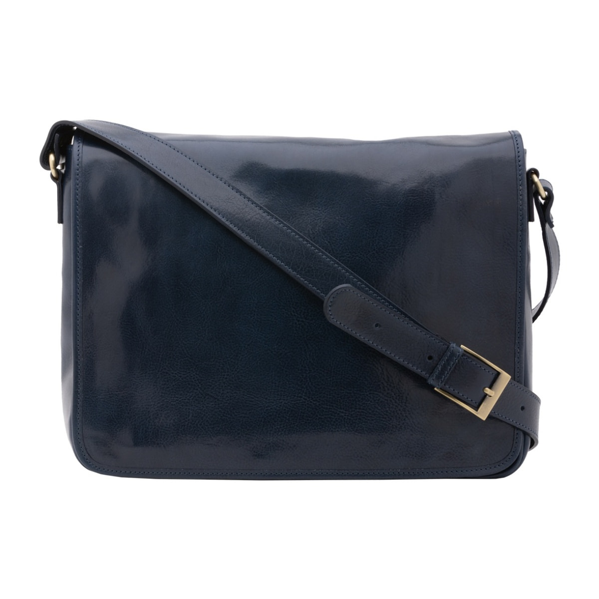 Borsa a tracolla uomo in vera pelle - Modello False - Made in Italy - 28.0 x 35.0 x 9.0 cm