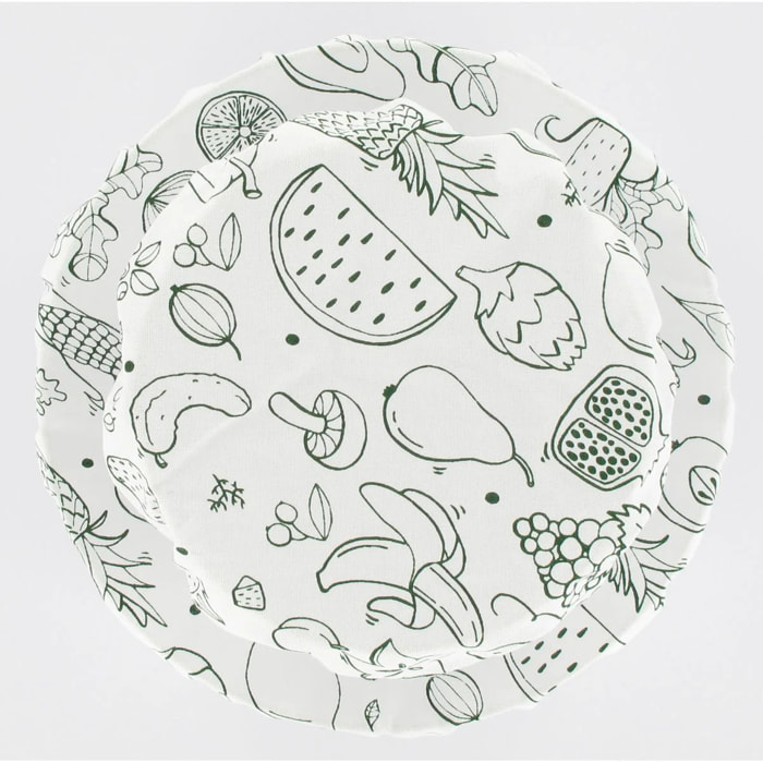 Lot de 3 films étirables réemployables en coton de 8 à 20 cm Fackelmann Nature