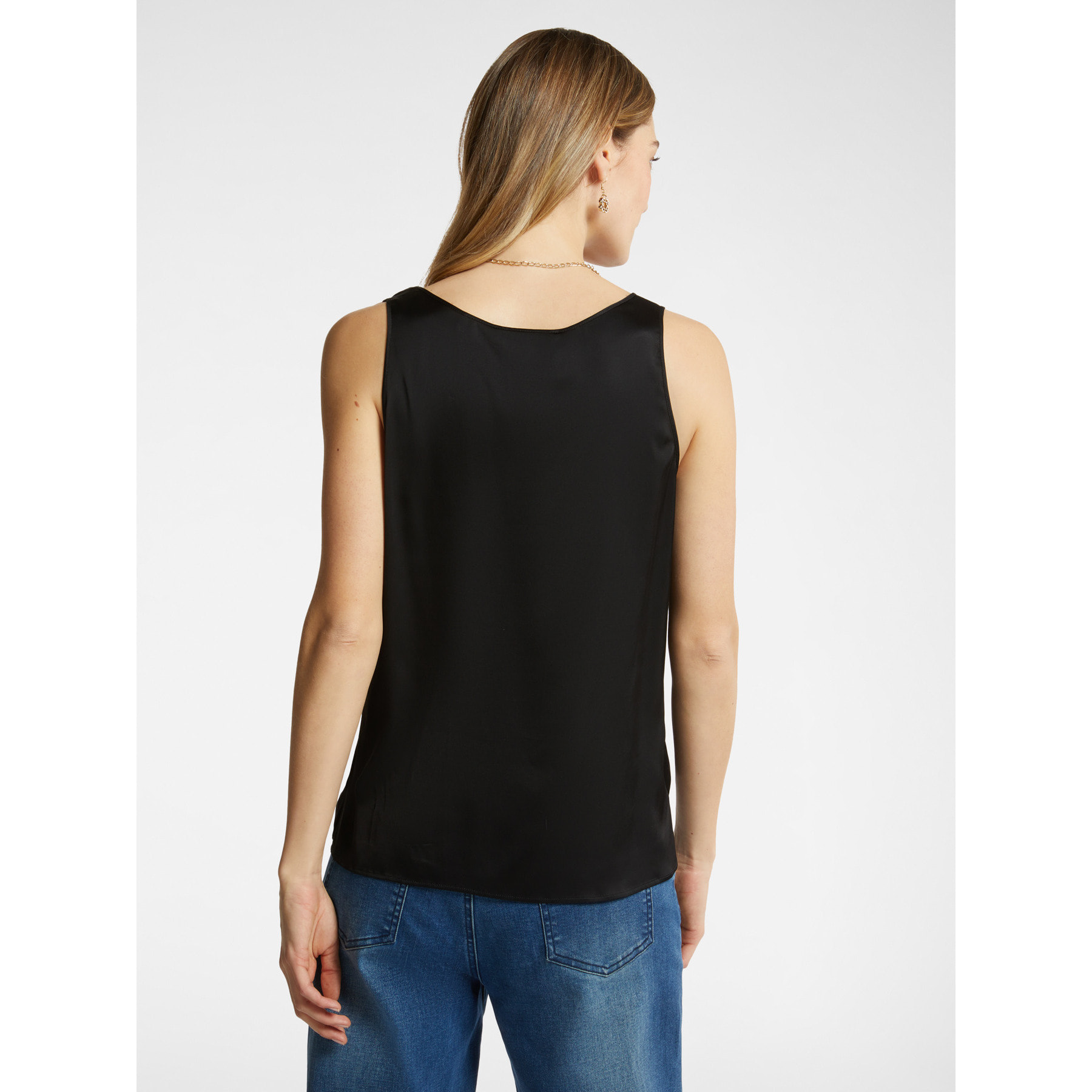 Elena Mirò - Top V neck in viscosa stretch - Nero