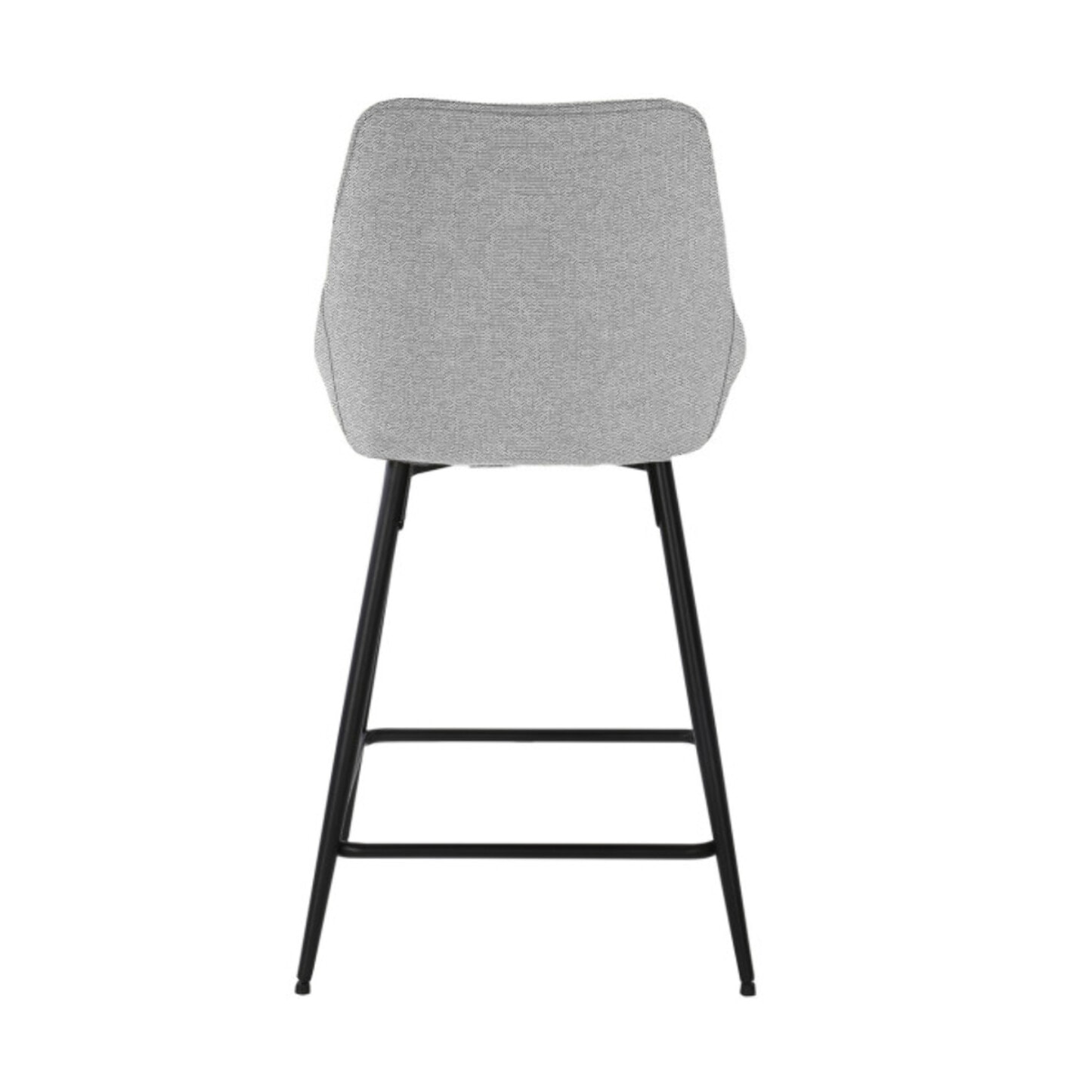 Chaise de bar en tissu avec pieds évasés en métal noir - MONDO