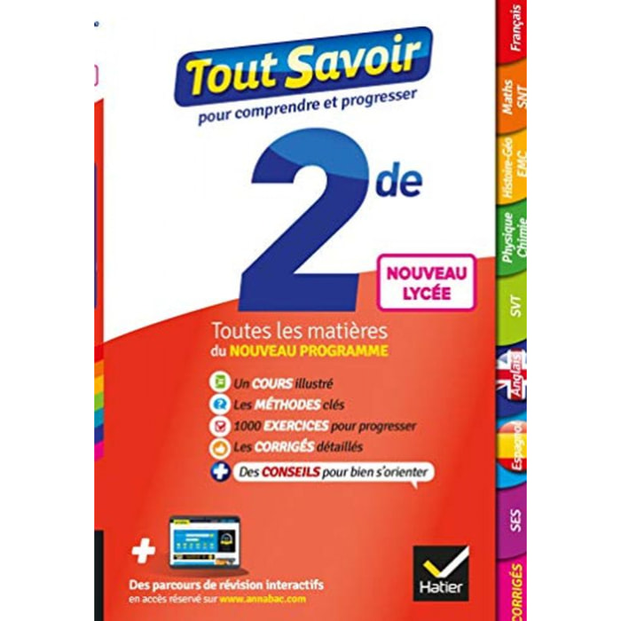 Bergeron, Jacques | Tout savoir 2de Nouveau programme du Lycée - Tout en un: pour réviser dans toutes les matières | Livre d'occasion