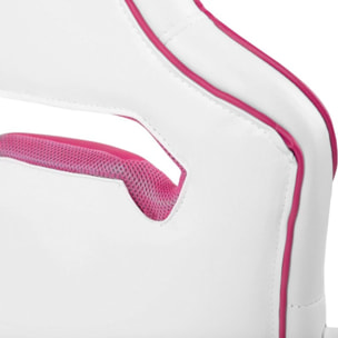 Silla gaming DRW Iris - Blanco - Rosa DRW