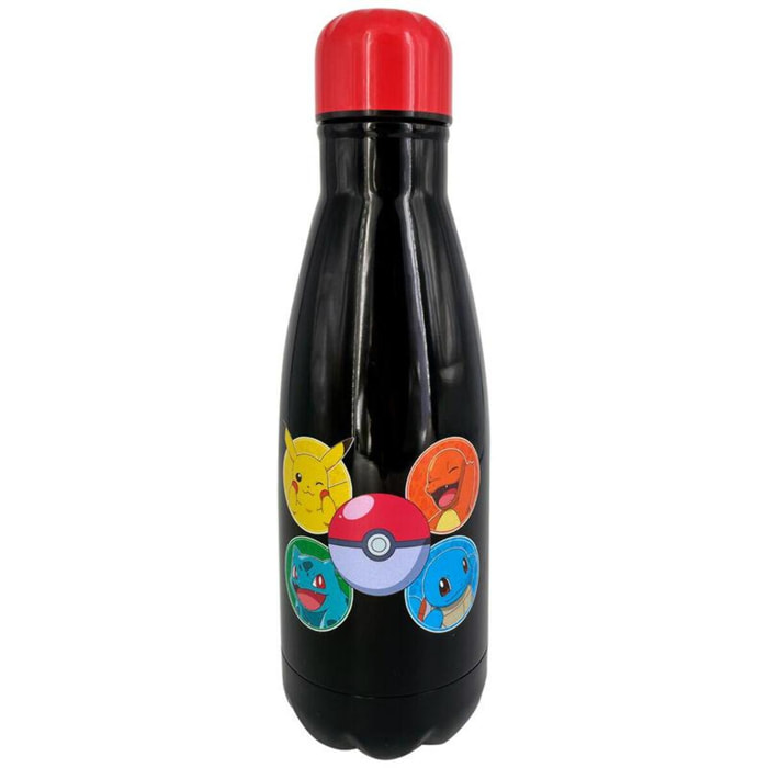 Pokémon Bottiglia Borraccia in Acciaio Inossidabile Starter Kanto 500 Ml 26 Cm