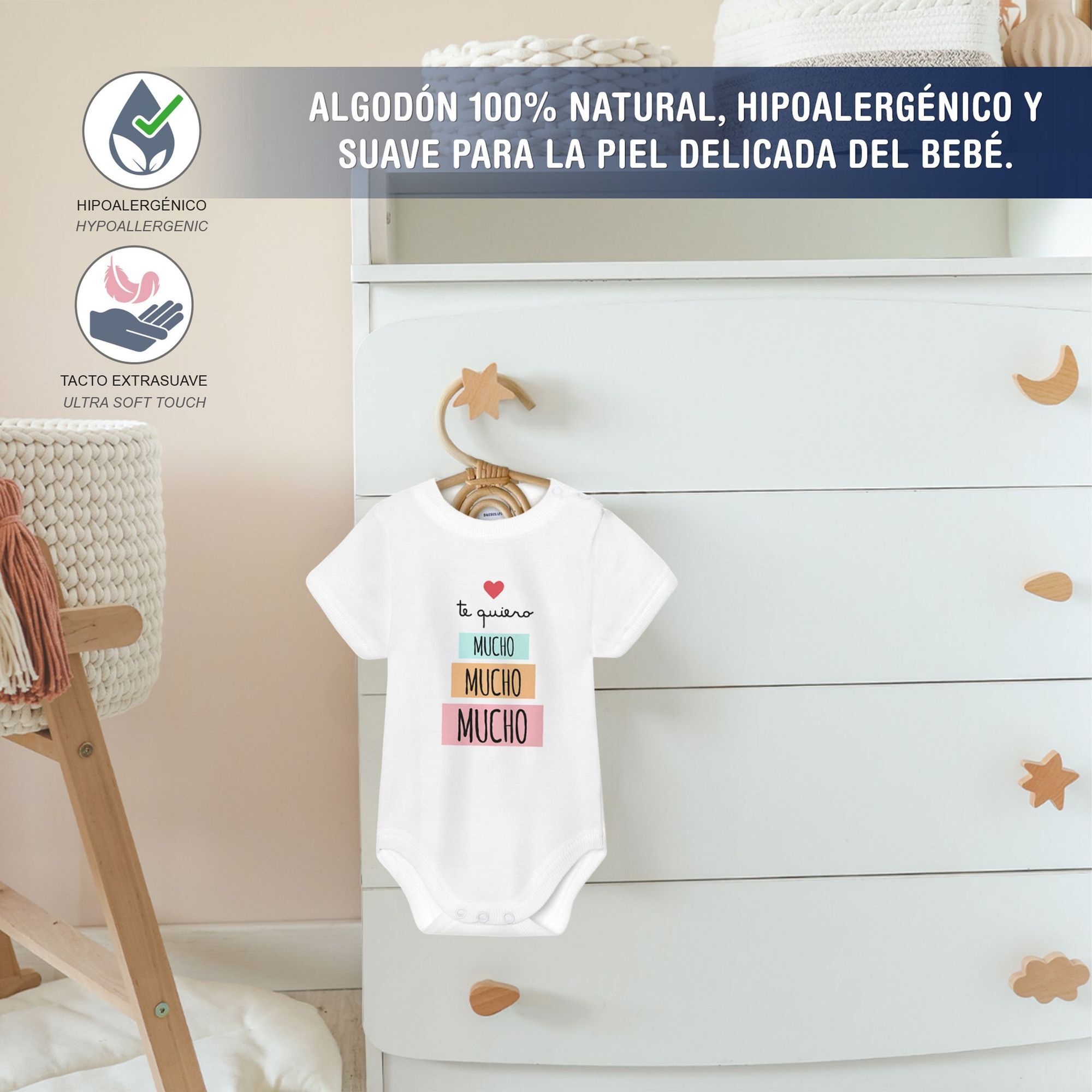 Body bebé personalizado frases algodón