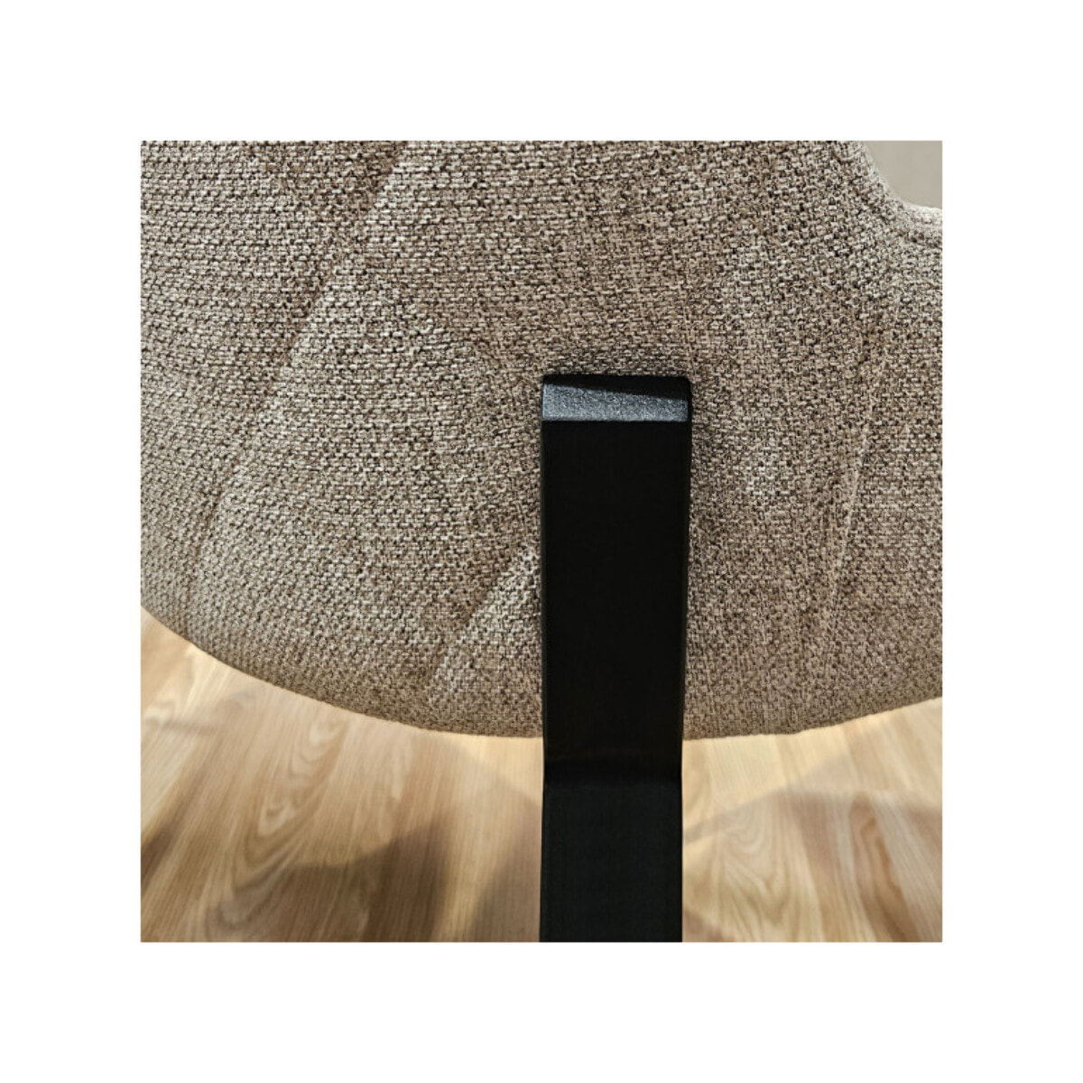 Chaise en tissu chiné capitonné avec piètement métal - 2 coloris - EMOTION 2