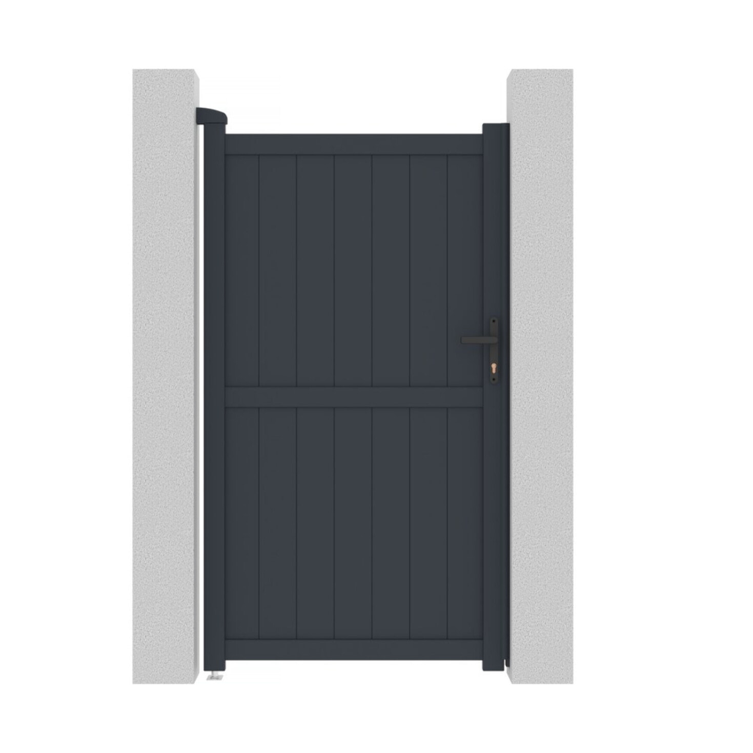 Portillon aluminium "Maurice" - 101.2 x 180.9 cm - Gris