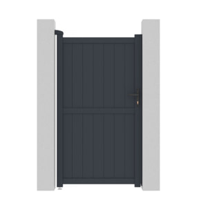 Portillon aluminium "Maurice" - 101.2 x 180.9 cm - Gris