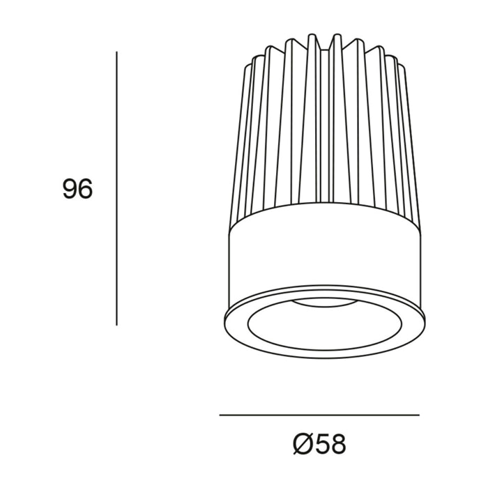 Forlight Mix CCT downlight negro con selector de temperatura