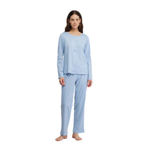 Pigiama donna lungo cotone tuly Noidinotte