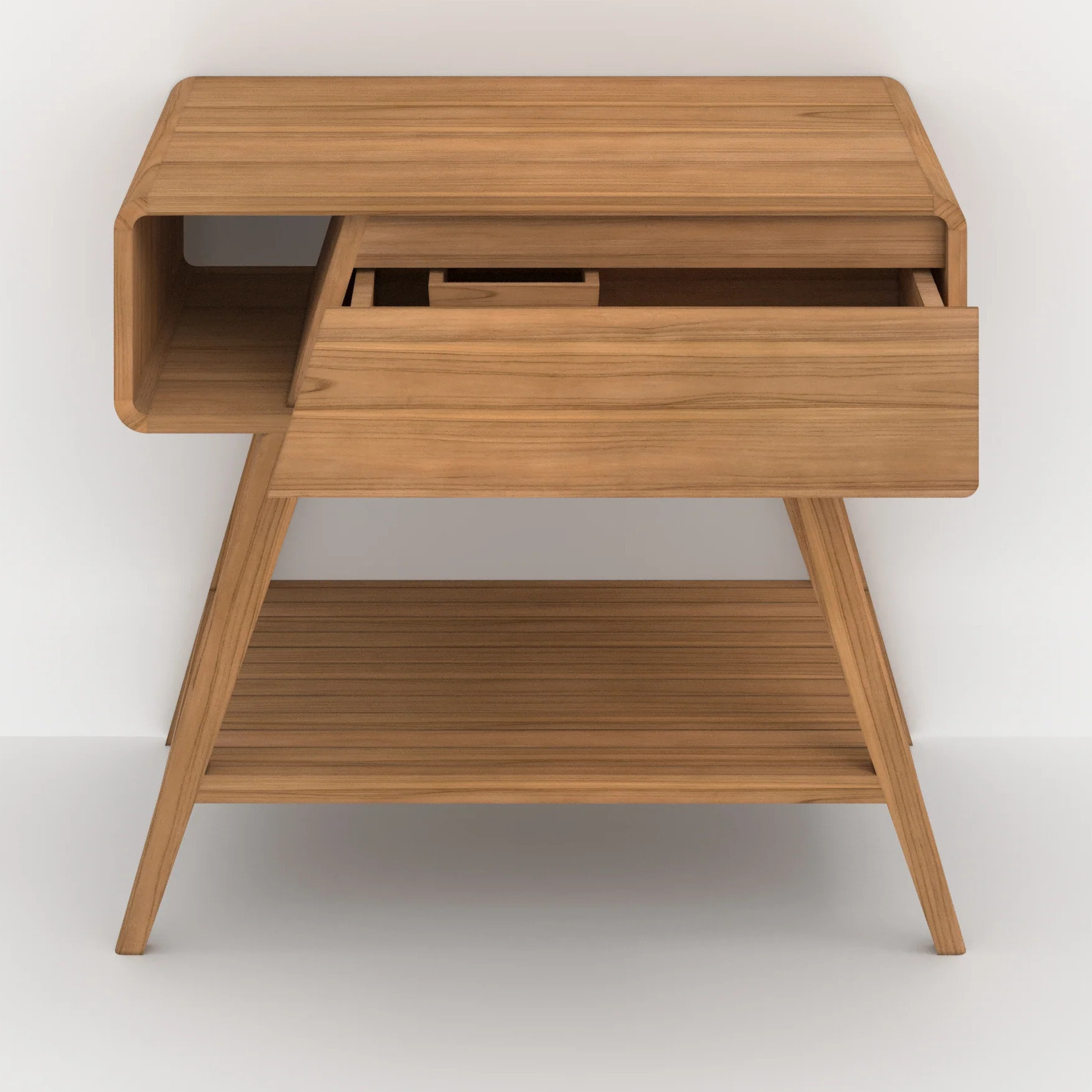 Meuble de salle de bain en bois de teck 90 cm - Kafa