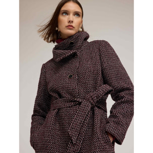 Motivi - Cappotto sartoriale con cintura - Bordeaux