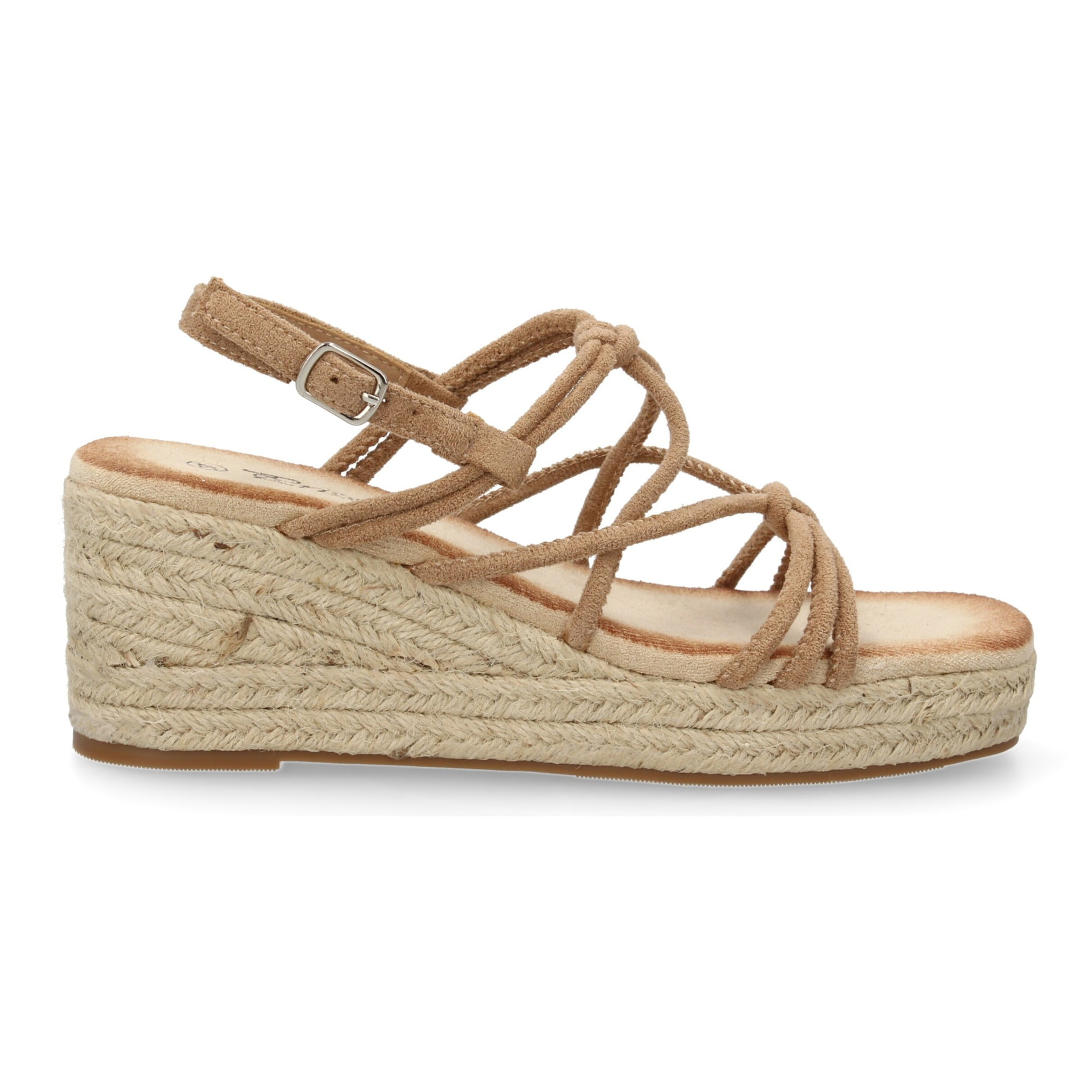 Sandalias de cuña de yute para mujer, comodas y elegantes diseño moderno con tiras cruzadas