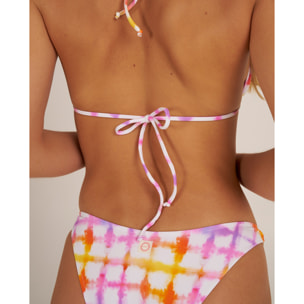 Braga de bikini en forma de uve con estampado tie-dye