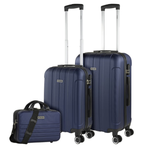 Juego De Maletas Rígidas Abs Itaca Havel Marino