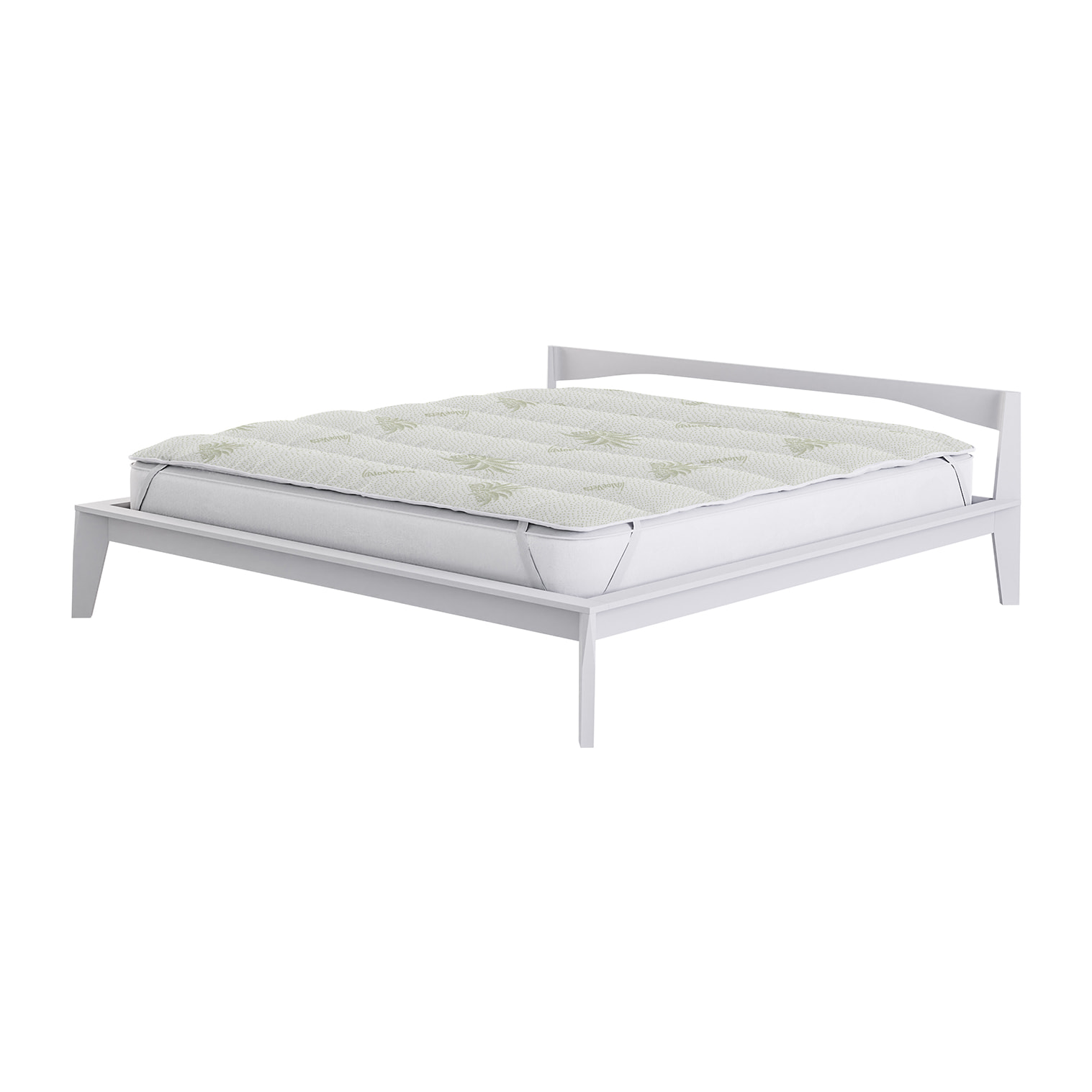 TOPPER ALOE TRAPUNTATO CON ELASTICI - Made in Italy