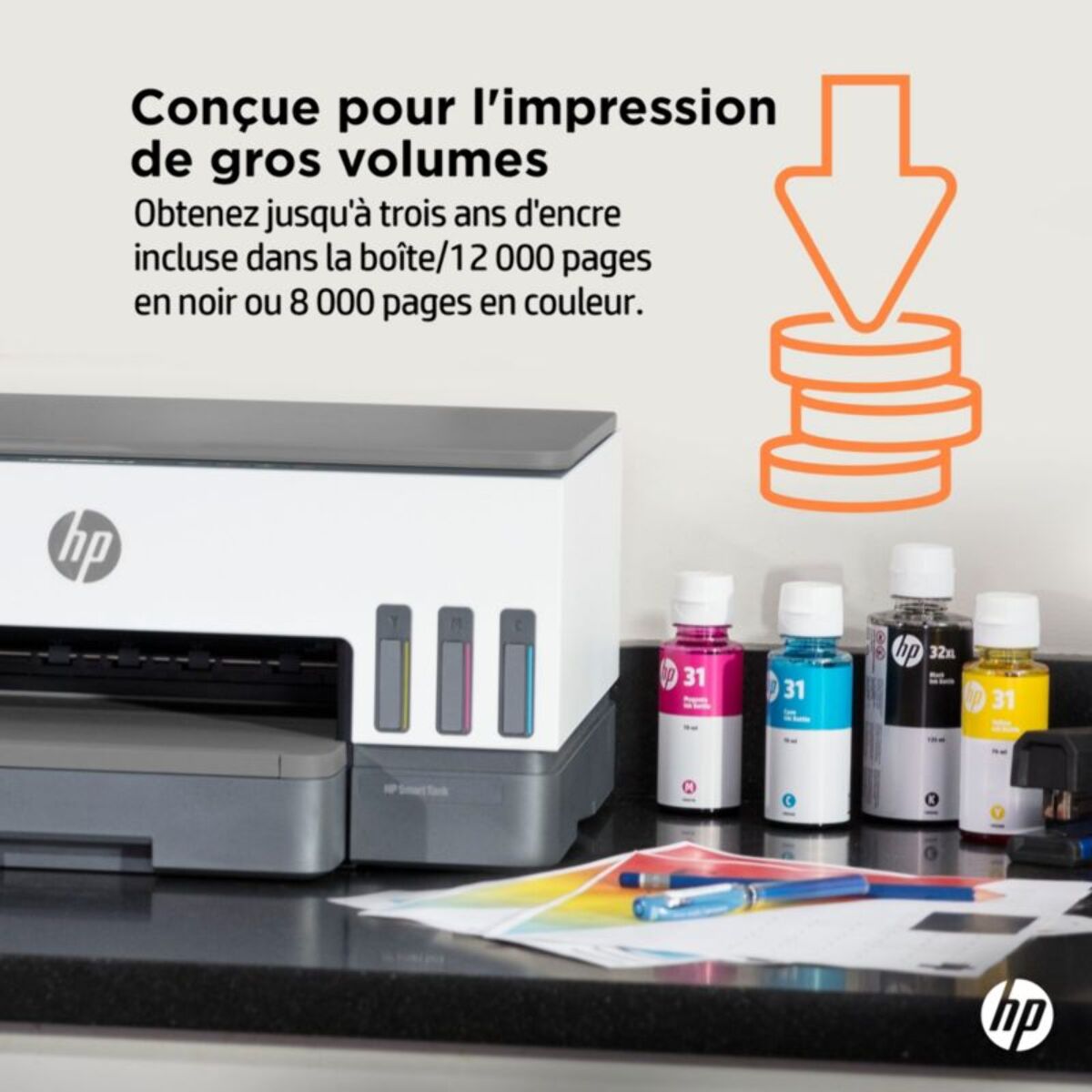 Imprimante jet d'encre HP Smart Tank 7005